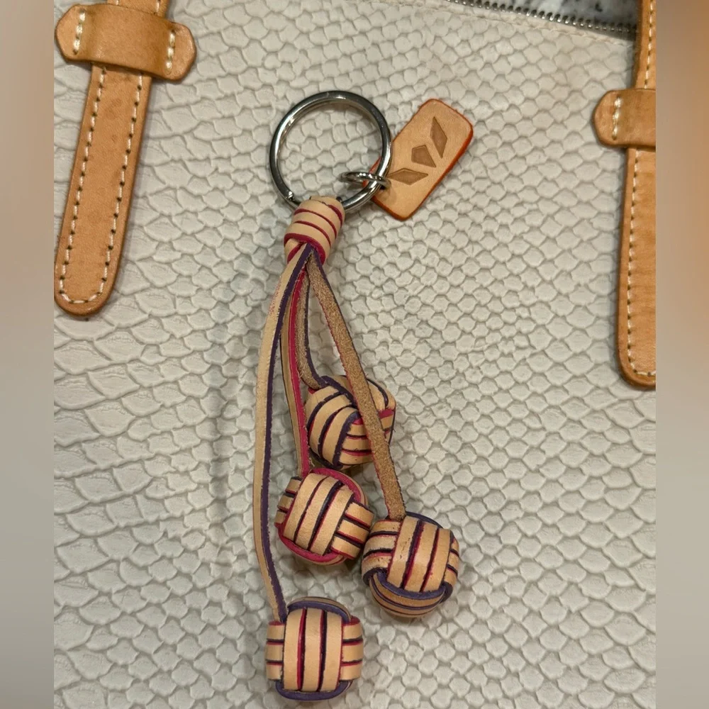 Consuela Cream Tote Bag with accessories.  Gently used. See pics for flaws. - Picture 6 of 16